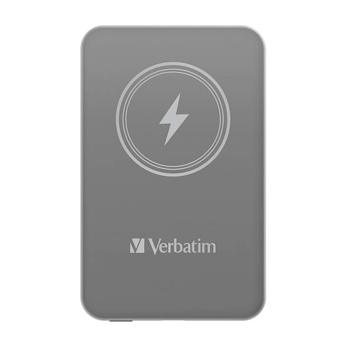 Verbatim MCP-5GY Power Pack 5000 mAh with UBS-C® PD 20W / Magnetic Wireless Charging 15W Grey ID 75115 на супер цена от GT Computers Verbatim MCP-5GY Power Pack 5000 mAh with UBS-C® PD 20W / Magnetic Wireless Charging 15W Grey ID 75115 на супер цена