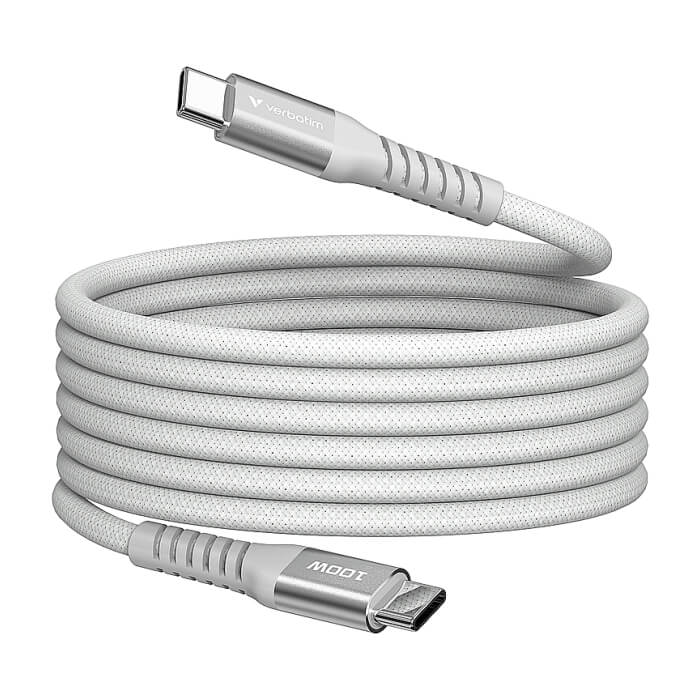 Verbatim Sync & Charge USB-C to USB-C 100W Magnetic 120 cm - Grey ID 84963 на супер цена от GT Computers Verbatim Sync & Charge USB-C to USB-C 100W Magnetic 120 cm - Grey ID 84963 на супер цена