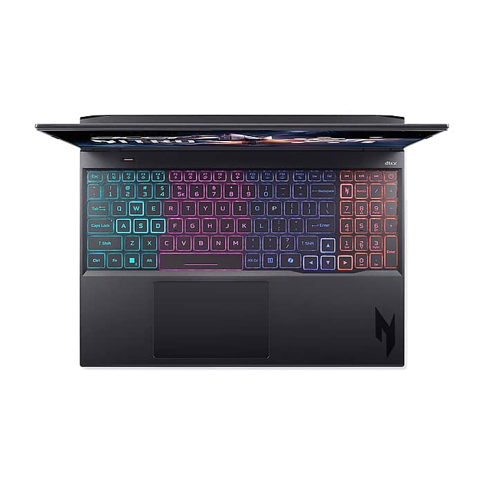 Acer Nitro 16S AI, AN16S-61-R28Q , AMD Ryzen AI 9 365 (up to 5.0Ghz, 24MB), 16" WQXGA (2560x1600)IPS 180Hz, 1*16GB DDR5 (1 slot free), 1024GB PCIe NVMe SSD, GeForce RTX 5070 8GB GDDR7, WiFi 6E, BT 5.3, No Os, Black (тъмнейл - 4)