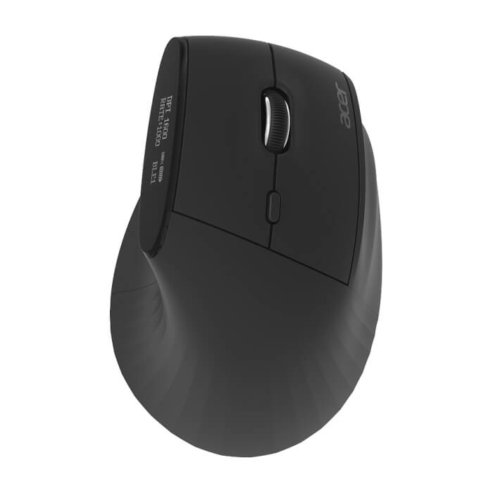 Acer Smart Fit Wireless Mouse, RF 2.4 GHz dongle, Bluetooth 5.0, Wired , 10 Buttons, DPI 8000, 90g , Black with RGB strip (тъмнейл - 3)