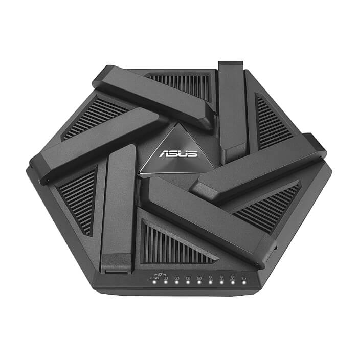 Asus Gaming Wireless Router, RT-AXE7800, AXE7800, Tri-Band, Quad-Core 1.7GHz CPU, 256MB/512MB Flash/RAM, 2.5G port, AiProtection Pro, Adaptive QoS, VPN Fusion, Instant Guard, IPTV, OFDMA, MU-MIMO, Beamforming, Link Aggregation, AiMesh, Black (тъмнейл - 5)