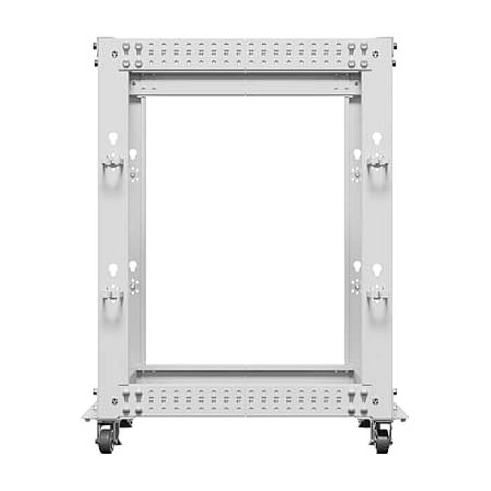 Lanberg open rack 19" 15U 600x600-1100 adjustable, grey ID 96768 (тъмнейл - 4)