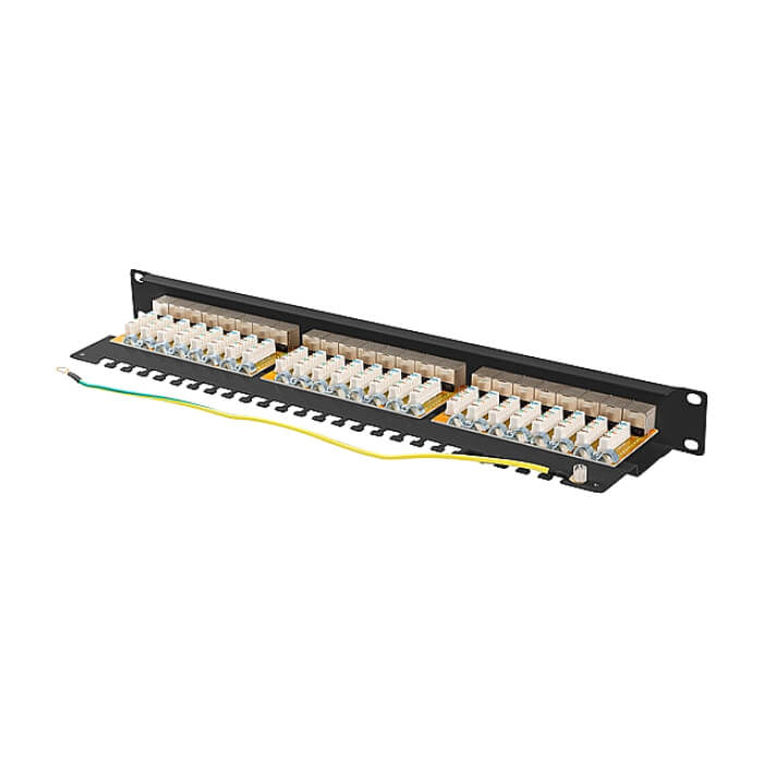 Lanberg patch panel 24 port 1U 19" CAT.6a ftp with cable organizer shielded black ID 86966 (тъмнейл - 5)