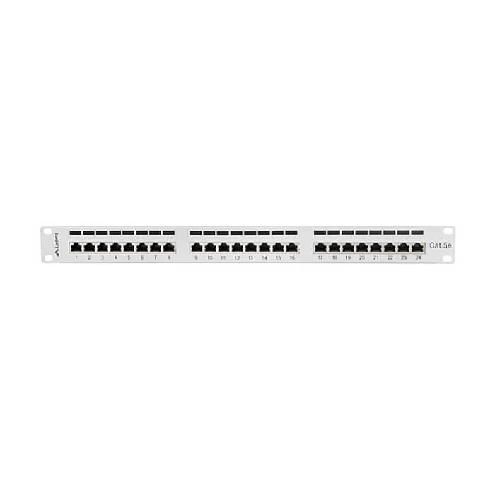 Lanberg patch panel 24 port 1U CAT.5E shielded, grey ID 62858 на супер цена