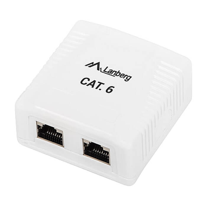 Lanberg surface-mount box CAT.6 FTP shielded 2X RJ45, white ID 72019 на супер цена от GT Computers Lanberg surface-mount box CAT.6 FTP shielded 2X RJ45, white ID 72019 на супер цена