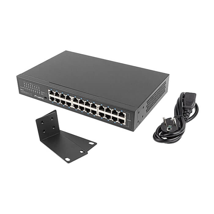 Lanberg switch rsge-24 24x 1GB unmanaged gigabit ethernet rack 19" (тъмнейл - 2)