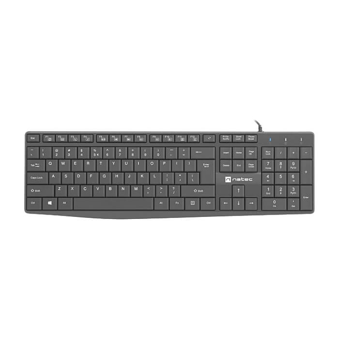 Natec Keyboard Nautilus SLIM US Layout Black на супер цена от GT Computers Natec Keyboard Nautilus SLIM US Layout Black на супер цена