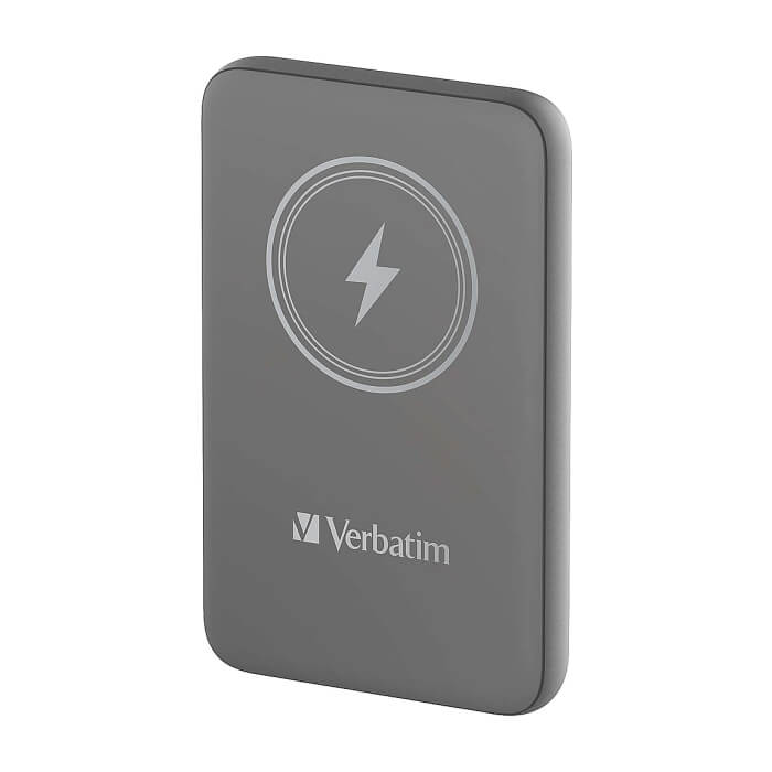 Verbatim MCP-10GY Power Pack 10000 mAh with UBS-C® PD 20W / Magnetic Wireless Charging 15W Grey ID 75110 (тъмнейл - 2)