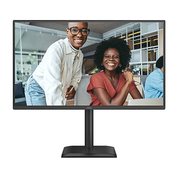 AOC 27E4U, 27" IPS WLED, 1920x1080@120Hz, 4ms GtG, 300cd m/2, 1500:1, 20M:1 DCR, Adaptive Sync, FlickerFree, Anti Blue Light, 2Wx2, Tilt, Height Adjust, Pivot, Swivel, D-SUB, HDMI, USB Hub ID 89872 (тъмнейл - 2)