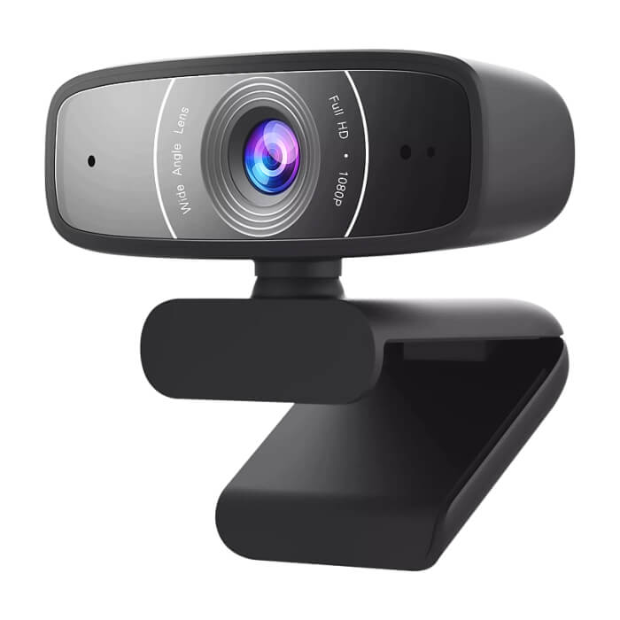 Asus WEBCAM C3, USB camera with 1080p 30 fps recording, beamforming microphone for better live-streaming video and audio quality, and adjustable clip that fits various devices ID 90924 (тъмнейл - 2)