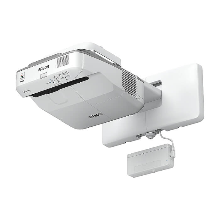 Epson EB-695Wi, 3LCD, Ultra short, WXGA (1280 x 800), 16:10, 3,500 lumen, 14000:1, Ethernet, Wireless LAN (optional), VGA, HDMI (3x), 5.9 kg, Finger touch unit, Interactive pens, Wall mounting bracket, 36 months ID 65750 (тъмнейл - 2)