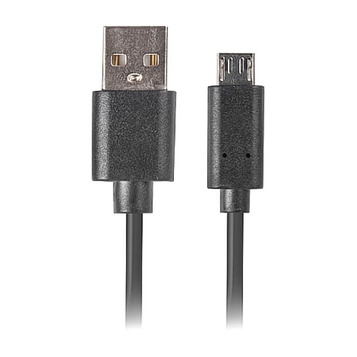 Кабел - Lanberg USB MICRO-B (M) -> USB-A (M) 2.0 cable 1m, black QC 3.0 ID 72630