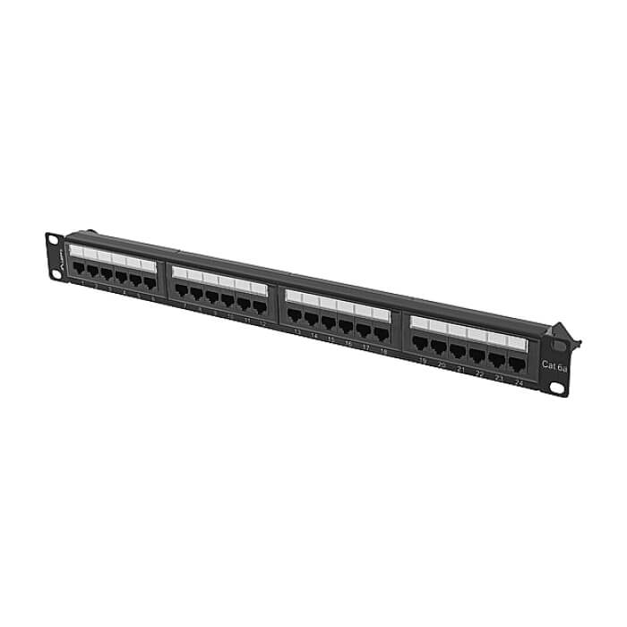 Lanberg patch panel 24 port 1U 19" CAT.6a utp black ID 86964 (тъмнейл - 4)