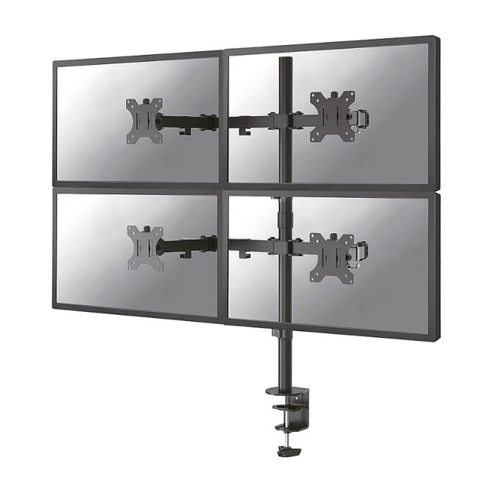 Neomounts by NewStar Flat Screen Desk Mount (clamp/grommet) for 4 Screens ID 66827 (тъмнейл - 2)