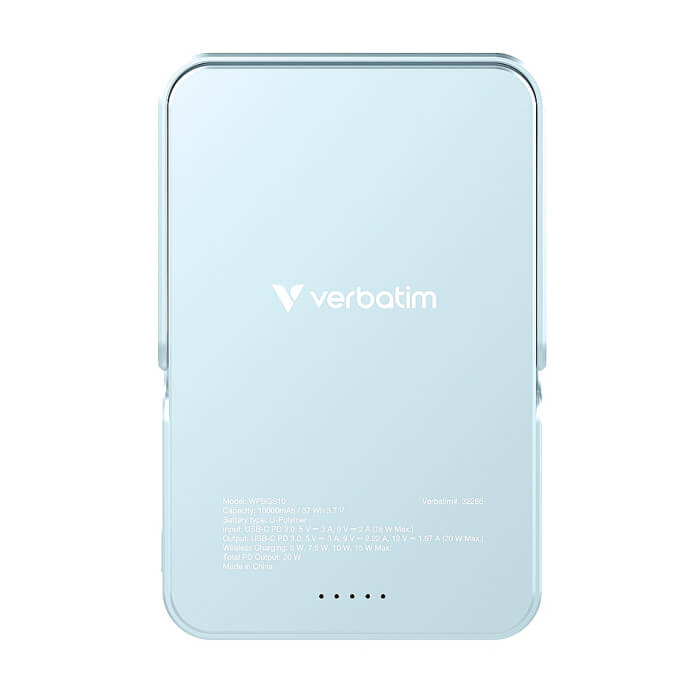 Verbatim Charge 'n' Go Power Bank with Stand Magnetic Wireless 10000mAh Blue ID 85388 (тъмнейл - 3)