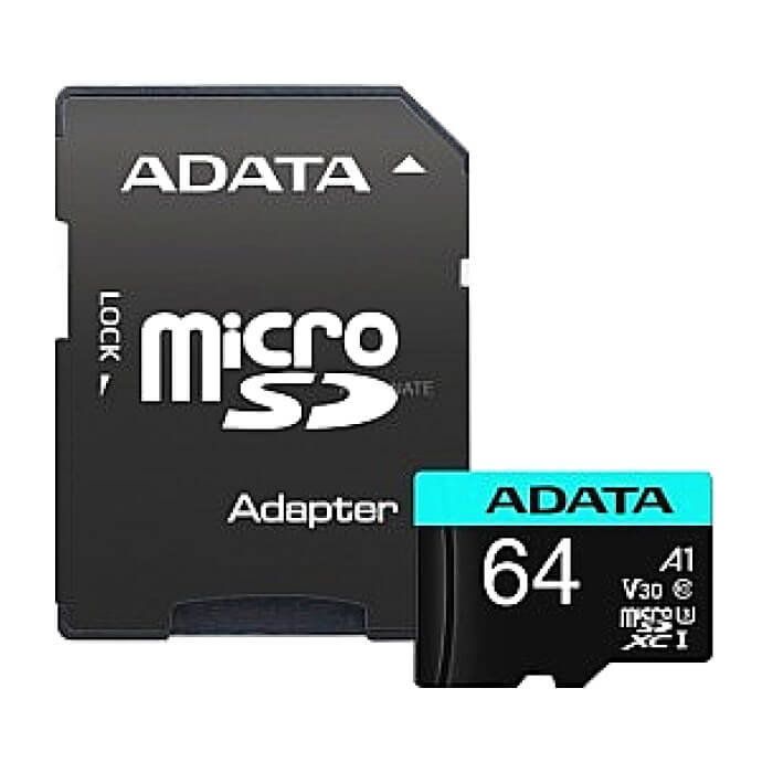 ADATA 64GB MicroSDXC UHS-I U3 V30S (with adapter) ID 74124 на супер цена от GT Computers ADATA 64GB MicroSDXC UHS-I U3 V30S (with adapter) ID 74124 на супер цена
