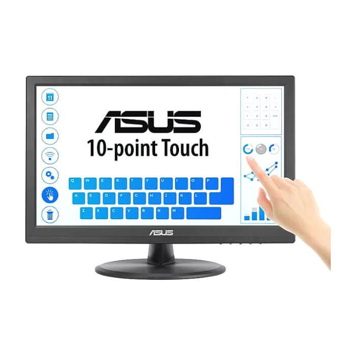 Asus VT169HE Touch Monitor ,16'', FHD (1920x1080), 10-point Touch, IPS, 220cd/m2, Wide Viewing Angle, Frameless, Flicker free, Low Blue Light, HDMI, Windows 11 compliance, Black ID 87891 (тъмнейл - 2)
