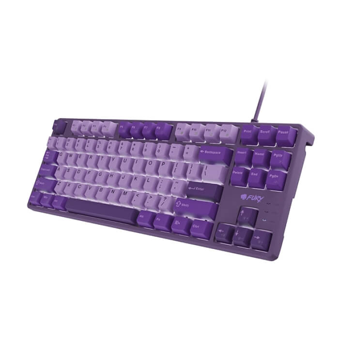 Fury Gaming Keyboard Kanabo K2, US layout, White backlight, Mechanical, Violet (тъмнейл - 3)