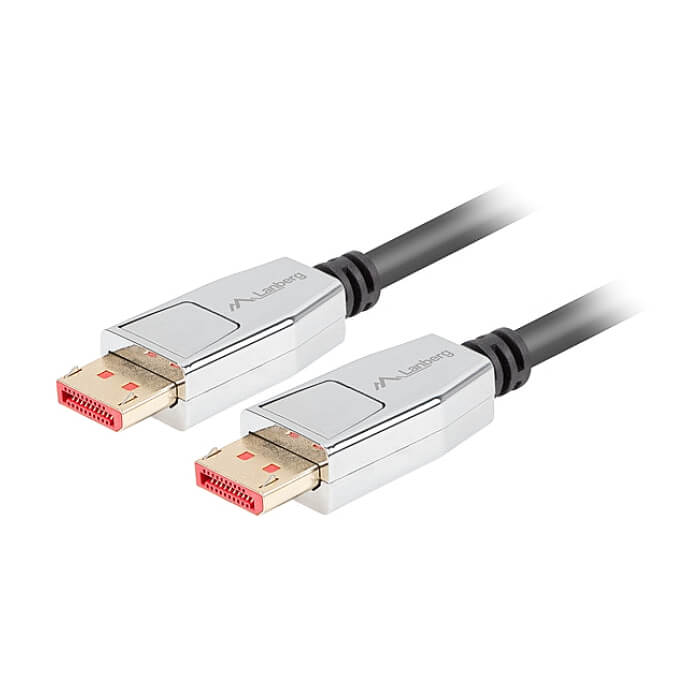 Кабел - Lanberg display port cable M/M 20pin V1.4 8K 60Hz 1m, black ID 72581 (тъмнейл - 2)