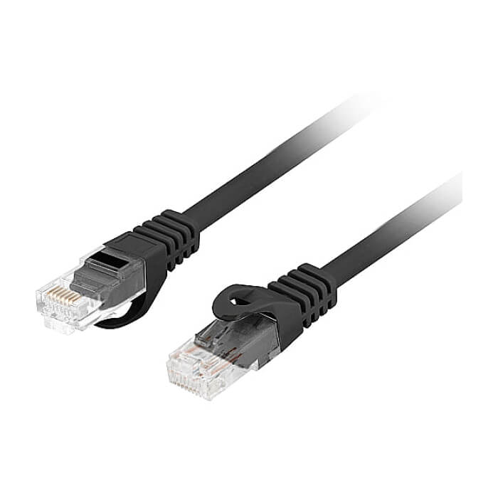 Lanberg patchcord CAT.6 utp lszh cu 0.25m black fluke passed ID 87020 (тъмнейл - 2)