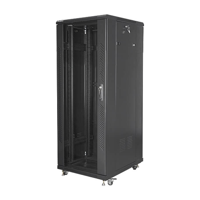 Lanberg rack cabinet 19" free-standing 32U / 600x800 self-assembly flat pack, black ID 87629 (тъмнейл - 3)