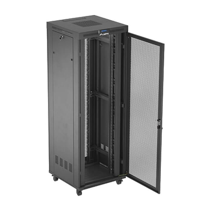 Lanberg rack cabinet 19" free-standing 47U/800X800 (FLAT PACK) with mesh door LCD black ID 87630 (тъмнейл - 5)