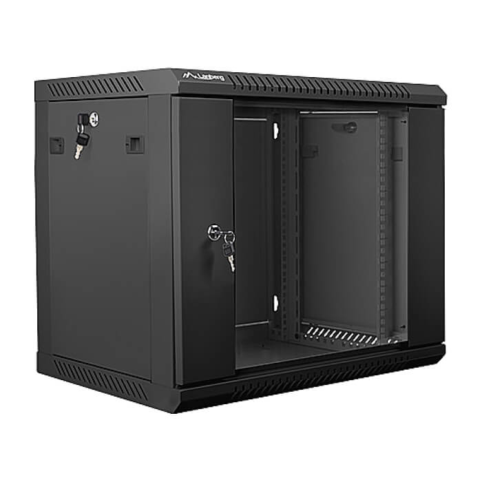 Lanberg rack cabinet 19” wall-mount 9U / 600x450 for self-assembly (flat pack), black ID 71899 (тъмнейл - 2)