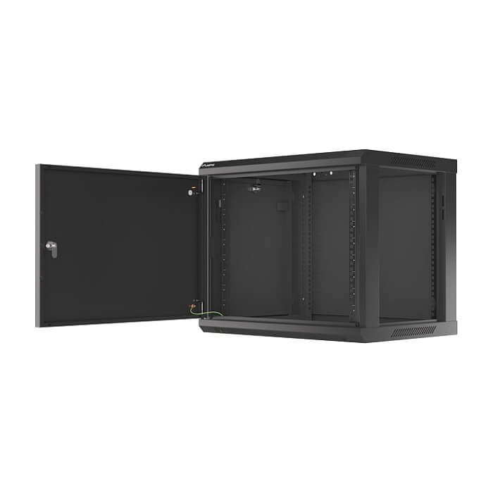 Lanberg rack cabinet 19" wall-mount 9U/600x450 for self-assembly with metal door black (flat pack) ID 87596 (тъмнейл - 4)