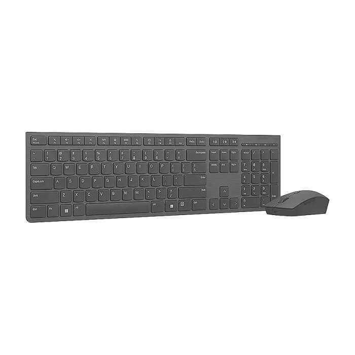 Lenovo Professional Wireless Rechargeable Combo Keyboard and Mouse-US Euro (тъмнейл - 2)