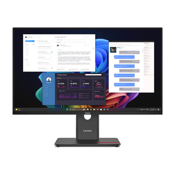 Lenovo ThinkVision T27ud-40 27" IPS WLED, 3840x2160, 16:9, 48Hz - 60Hz, 4ms, 350 cd/m2, 1500:1, USB hub, HDMI, USB-C, RJ45, Tilt, Swivel, Pivot, Height Adjust Stand ID 93552