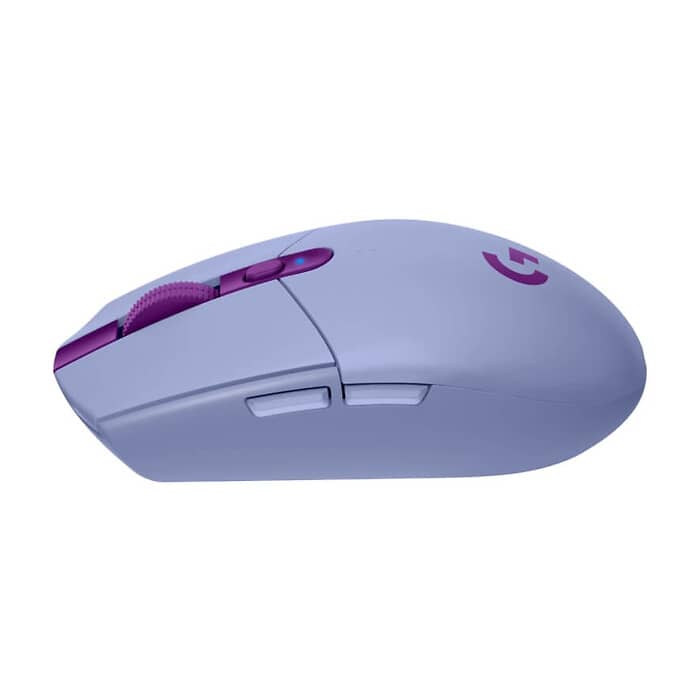 Logitech G305 Wireless Mouse, Lightsync RGB, Lightspeed Wireless, HERO 12K DPI Sensor, 400 IPS, 6 Programmable Buttons, Lilac (тъмнейл - 4)