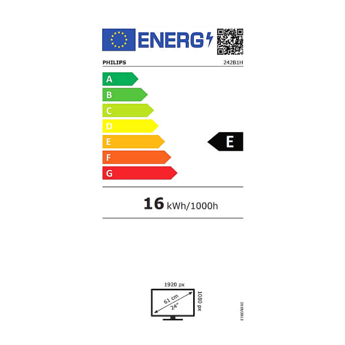 Philips 242B1H/00, 23.8" IPS WLED, 1920x1080@75Hz, 4GtG, 250cd/m2, 1000:1, DCR 50M:1, Adaptive Sync, FlickerFree, Low Blue Mode, 2Wx2, Tilt, Height Adjust, Pivot, Swivel, D-SUB, DVI, HDMI, DP, USB hub ID 64959 (тъмнейл - 4)