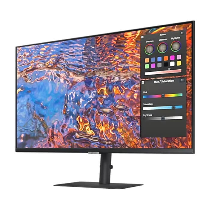 Samsung 32B800 32" IPS LED, 60 Hz, 5 ms GTG, 3840x2160, 300 cd/m2, Flicker Free, PBP, PIP, USB-C 90W, 3xUSB 3.0, Display Port 1.4, 2xHDMI 2.2, Black ID 94195 (тъмнейл - 2)