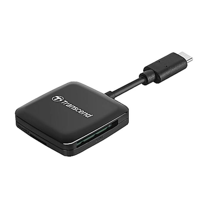 Transcend SD/microSD Card Reader, USB 3.2 Gen 1, Black, Type C ID 63315 (тъмнейл - 2)