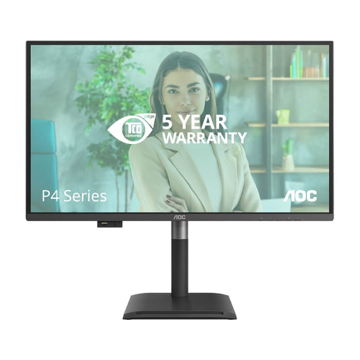 AOC Q27P4U, 27" IPS WLED, 2560x1440@120Hz, 4ms GtG, 350cd m2, 1500:1, DCR 50M:1, Adaptive Sync, FlickerFree, Anti Blue Light, 2Wx2, Tilt, Height Adjust, Pivot, Swivel, 2xHDMI, ID 95663 (тъмнейл - 2)