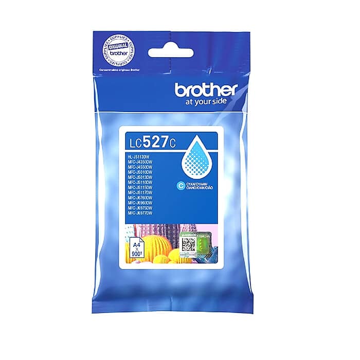 Brother LC527C Cyan Ink Cartridge for MFCJ5010DW/MFCJ5110DW - 900 page yield ID 99407 на супер цена