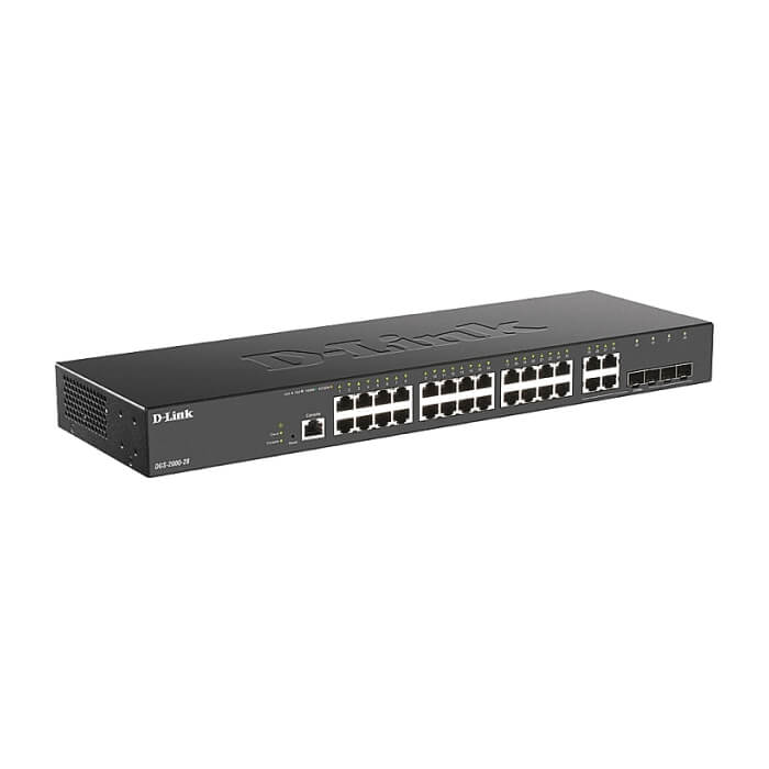 D-Link 24-port Gigabit Managed Switch plus 4 Combo 1000BaseT/SFP (тъмнейл - 2)