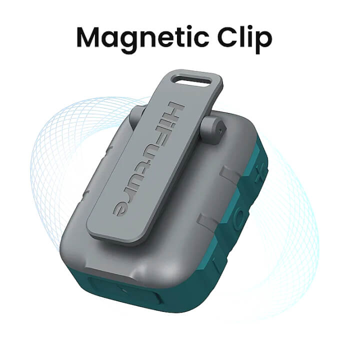 HiFuture Pocket S Grey, Bluetooth 5.4, IPX7 Waterproof, 5W Output, Pair to Play (TWS Mode), Up to 8 Hours Playtime, Support Clip for Wear, Support Magnetic ID 94780 (тъмнейл - 3)