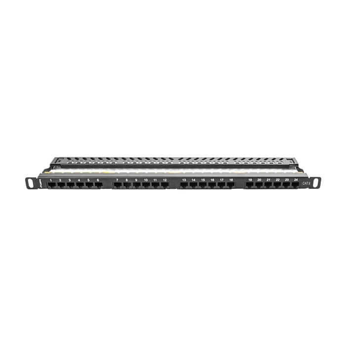 Lanberg patch panel 24 port 0.5U CAT.6, black ID 62845 (тъмнейл - 4)