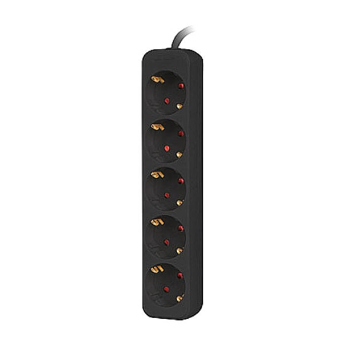 Lanberg power strip 1.5m, 5 sockets, french quality-grade copper cable, black (тъмнейл - 2)