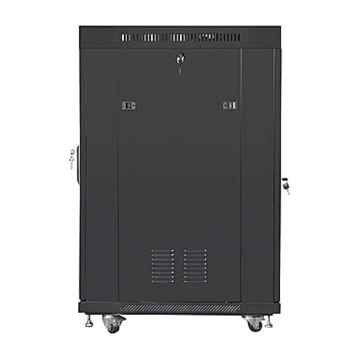 Lanberg rack cabinet 19" free-standing 22U/600x800 (flat pack) with glass door lcd black v2 ID 87193 (тъмнейл - 4)
