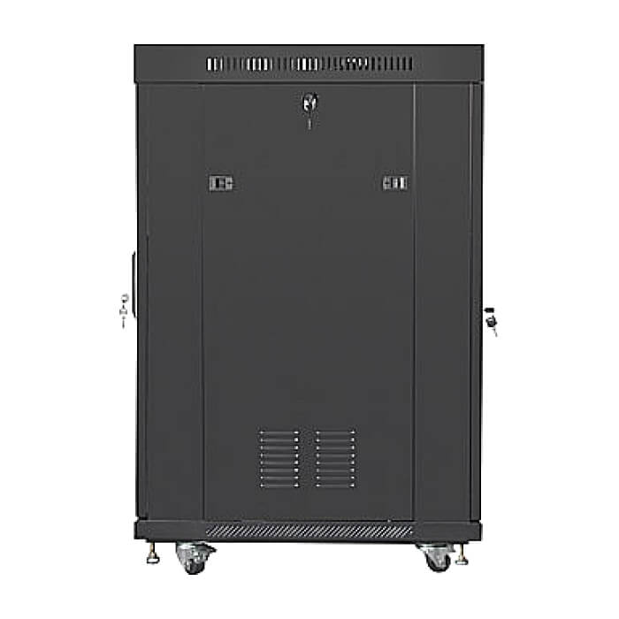 Lanberg rack cabinet 19" free-standing 22U/800x800 (flat pack) with glass door lcd black v2 ID 87628 (тъмнейл - 3)