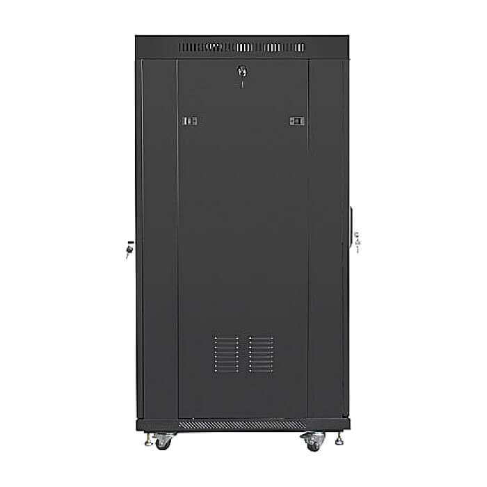 Lanberg rack cabinet 19" free-standing 27U / 600x800 self-assembly flat pack with glass door LCD, black ID 85308 на супер цена