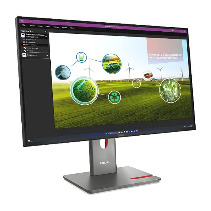 Lenovo ThinkVision P27q-40 27" IPS, WLED, 2560x1440, 16:9, 4ms, 24Hz - 120Hz, 350 cd/m2, 1500:1, HDMI, DP, 3x USB-A , 1x USB-C, 1x USB-B, Tilt, Swivel, Pivot, Height Adjust St ID 93195 (тъмнейл - 3)