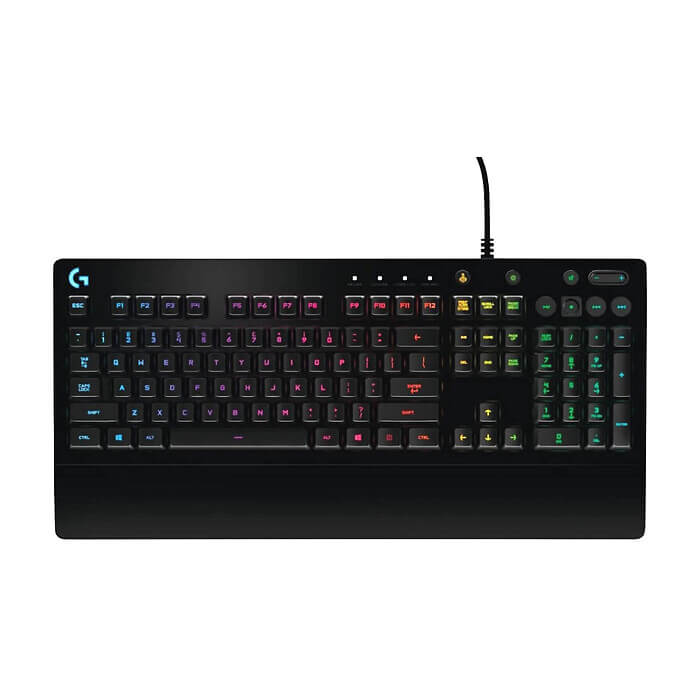 Logitech G213 Prodigy Gaming Keyboard, Lightsync, Spill Resistant, Palm Rest, Media Controls, Black на супер цена от GT Computers Logitech G213 Prodigy Gaming Keyboard, Lightsync, Spill Resistant, Palm Rest, Media Controls, Black на супер цена