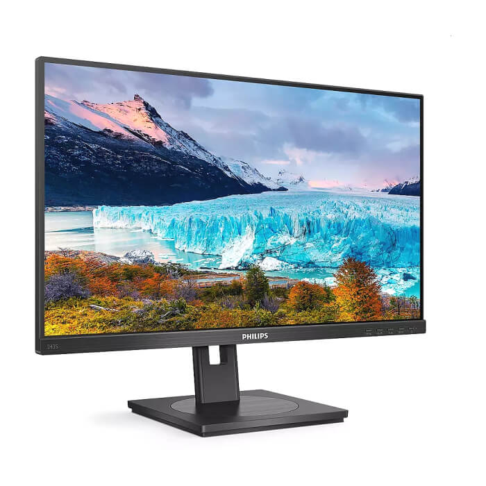 Philips 243S1, 23.8" Wide IPS LED, 4 ms, 1000:1 50M:1 DCR, 250cd/m2, 1920x1080@75Hz, HDMI, DVI, USB-C 3.2, Tilt, Pivot, Swivel, Height Adjust, Speakers, Black ID 64960 (тъмнейл - 2)