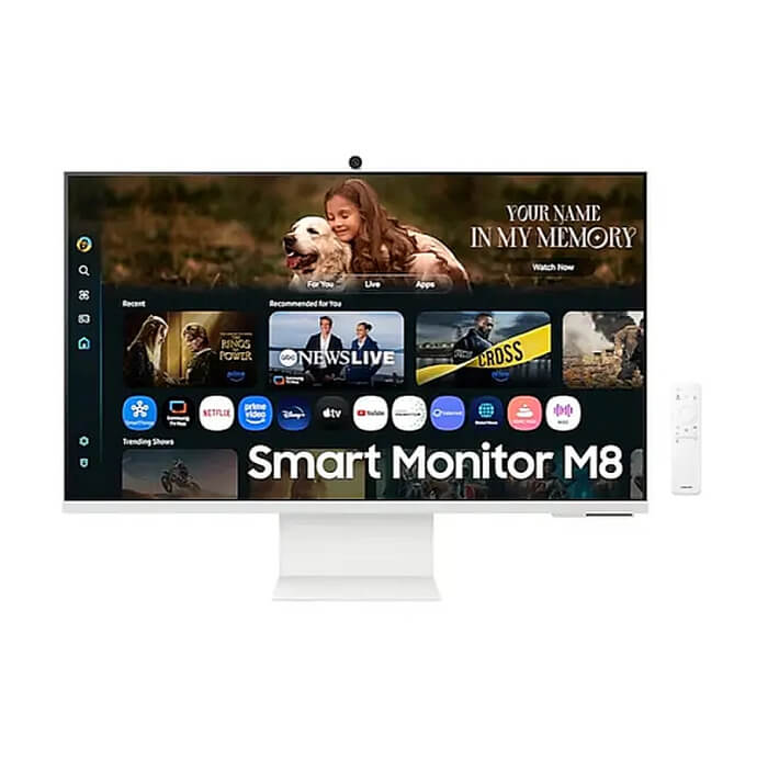 Samsung 32FM801 32" VA SMART 3840x2160, Bluetooth 4.2, WiFi 5, USB-C 65W, 2xUSB, 2xHDMI , Speakers, White ID 89768 (тъмнейл - 2)