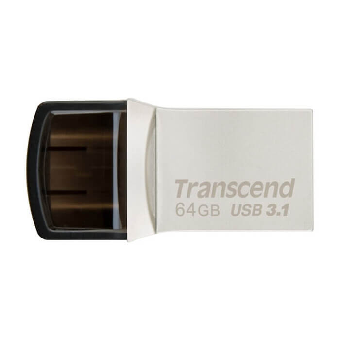 Transcend 64GB JETFLASH 890S, USB 3.1 Type C, Silver Plating ID 74151 (тъмнейл - 4)