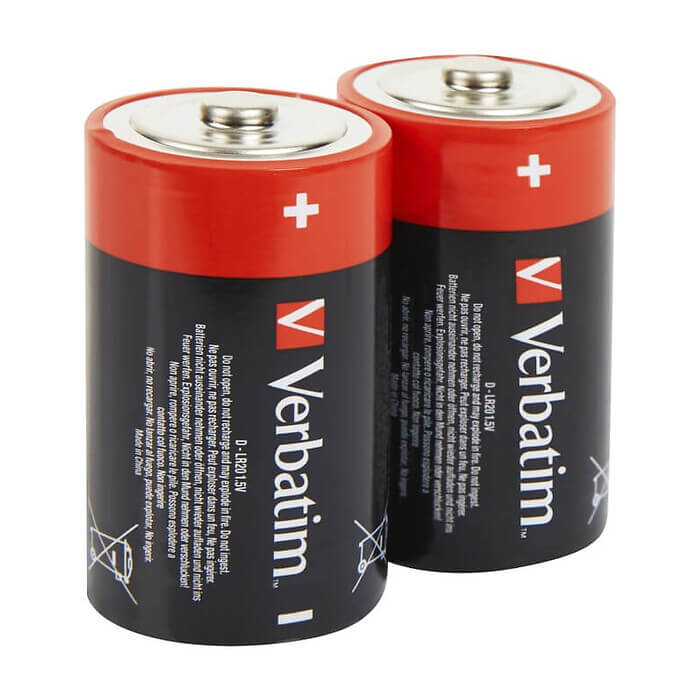 Verbatim ALKALINE BATTERY D 2 PACK (HANGCARD) (тъмнейл - 2)