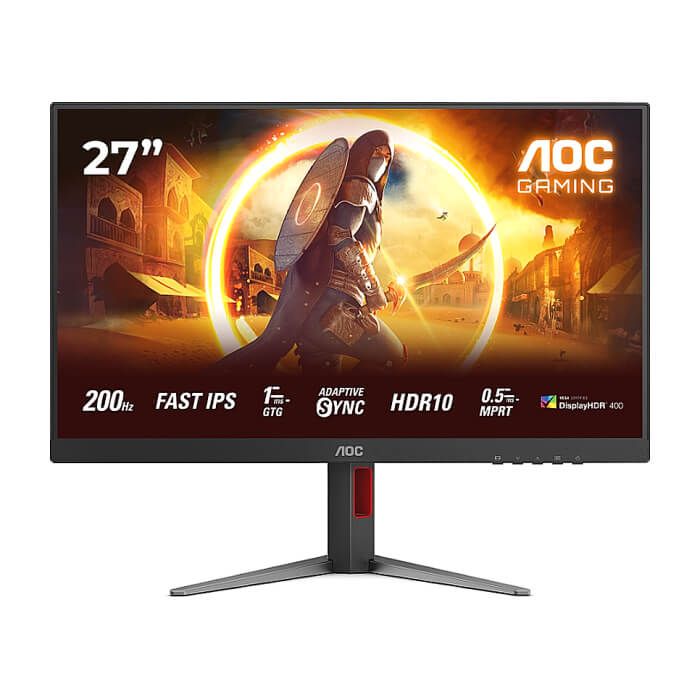 AOC 27G4HA, 27" Fast IPS WLED, 1920x1080@200Hz, 1ms GtG, 0.5ms MPRT, 300cd m/2, 1000:1, 80M:1 DCR, Adaptive Sync, FlickerFree, Low Blue Light, 2Wx2, Tilt, Height Adjust, Pivot, Swivel, 2xHDMI, DP ID 89130 на супер цена